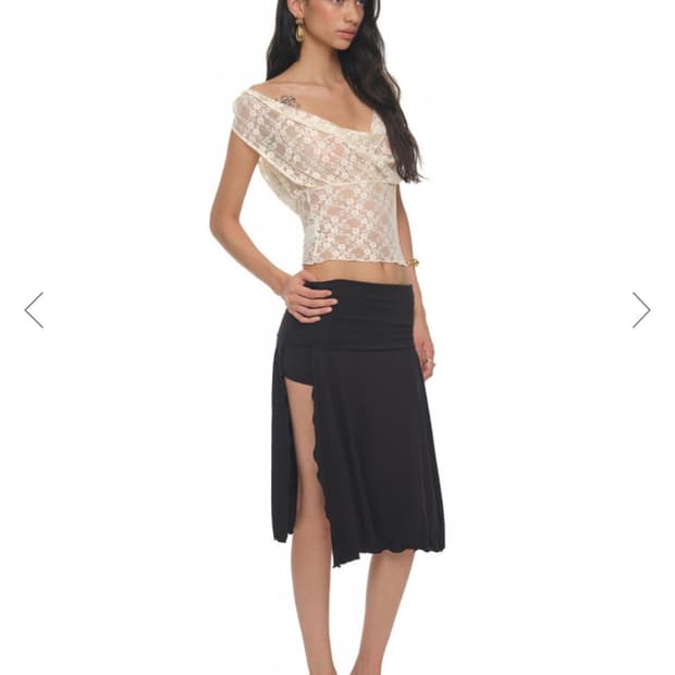 Toomuchtax SLIT MIDI SKIRT PANTS (BLACK)