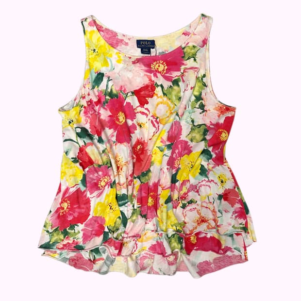 tropical flower sleeveless