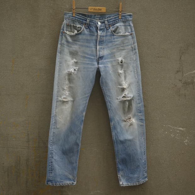 90’s Levi’s 501 디스트레스드 데님 팬츠