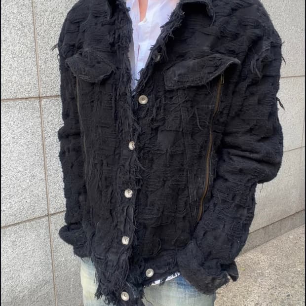 JCAESAR 블랙 데님 멈미 자켓 R1426