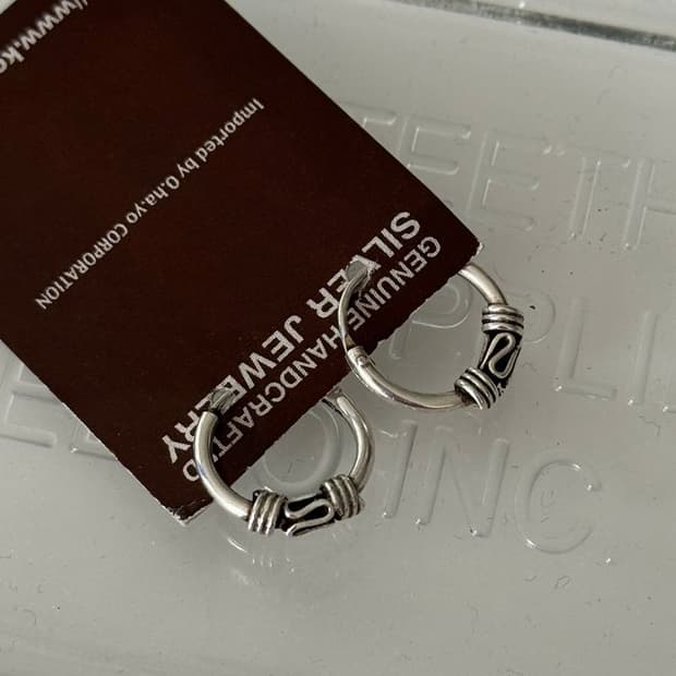 PATTERN SILVER EARRING 패턴 실버 귀걸이(심플)