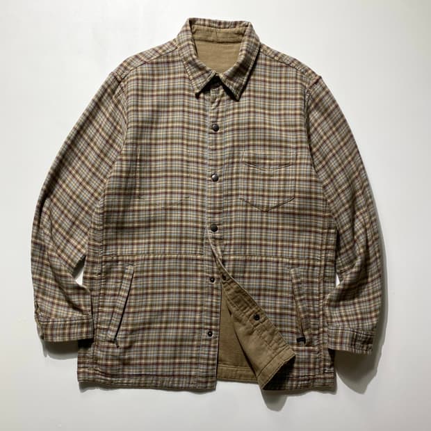[XL] 90-00s 챕스 랄프로렌 리버서블 체크 셔츠 자켓