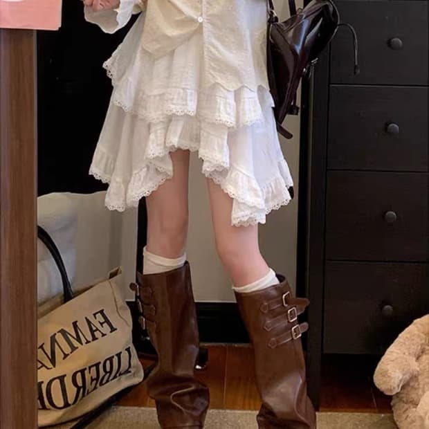 [새상품] 언발 캉캉 스커트