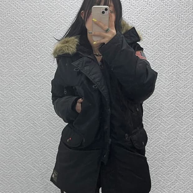 데님 앤 서플라이 랄프 로렌 N3B 성조기 다운 패딩 M C07593