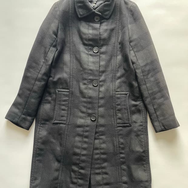 마쥬 블랙 모직 코트 36