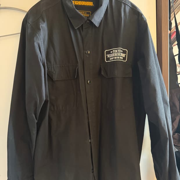 네이버후드 워크셔츠 블랙 L 105000원