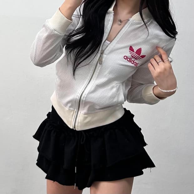 아디다스 00s 빅 파이어버드 화이트 걸즈 트랙탑 희귀져지(F)