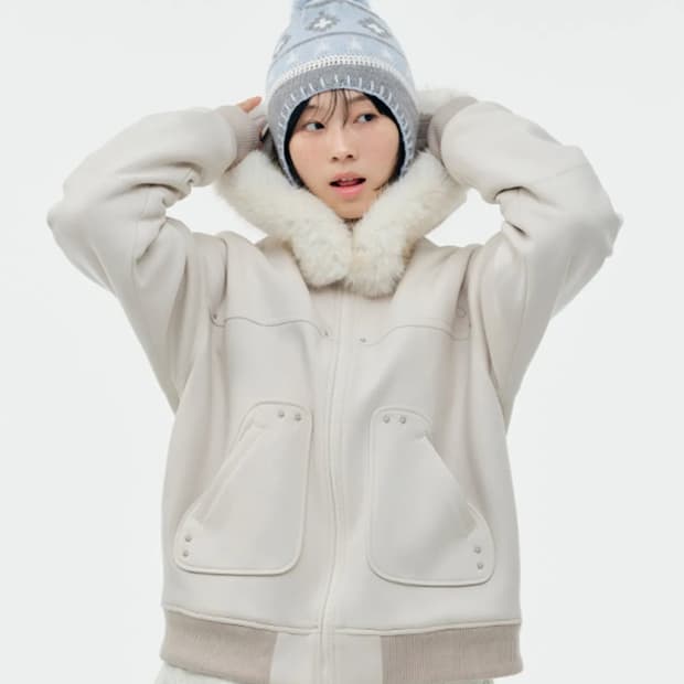 뚜오미오 퍼 점퍼 2사이즈