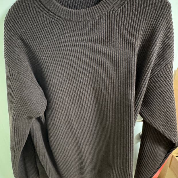 [4] 오라리 울 니트 립드 풀오버 브라운