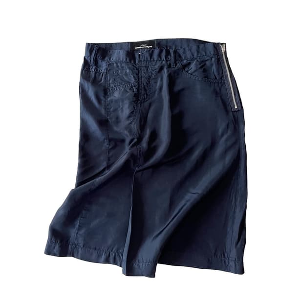 COMME DES GARCONS draped skirt navy
