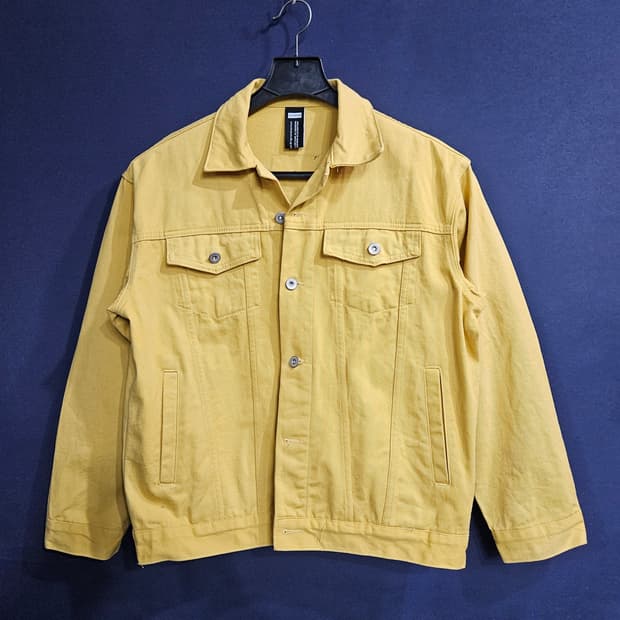 ATTENTION 옐로우 남성 세미오버핏 95~100 데님자켓