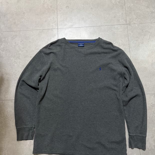 00s 랄프로렌폴로  딥그레이 와플코튼 빈티지 롱슬리브 티셔츠  109s