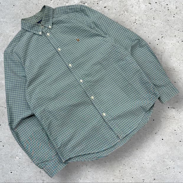 [XL] 폴로 랄프로렌 체크 셔츠 긴팔 C902