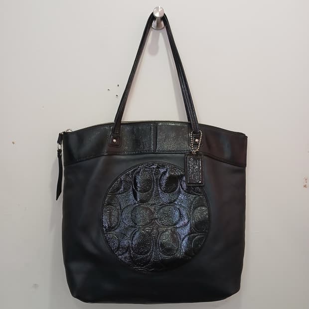 코치블랙로고 숄더백 토드백