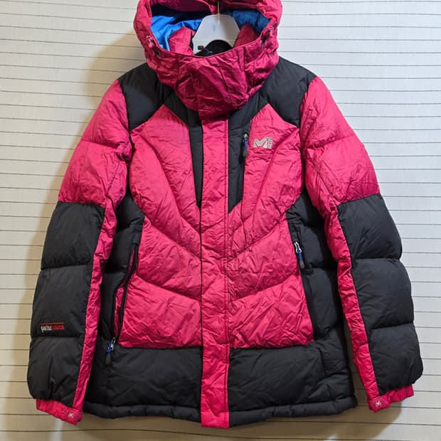 밀레 여성 패딩 95 핑크/블랙