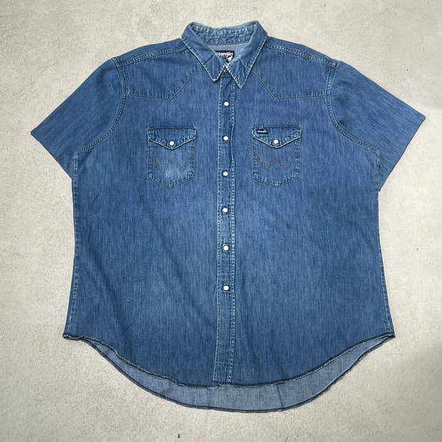 랭글러 데님 하프셔츠 s10627