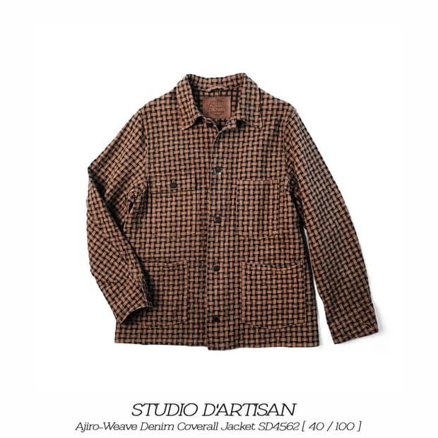 스튜디오다치산 아지로 데님 커버올 자켓 40사이즈