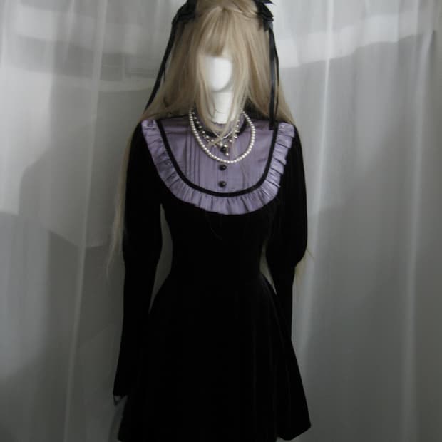 Velvet gothic dress dark in love 고스 드레스