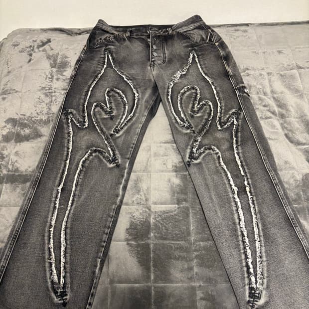 떠그 클럽 트라이벌 데님 팬츠 블랙 - 24FW