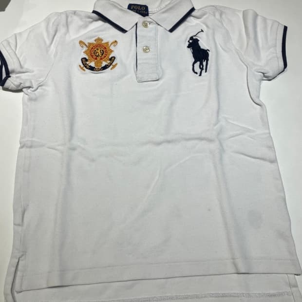 정품 폴로랄프로렌 빅포니 치프키프 카라 반팔티 화이트