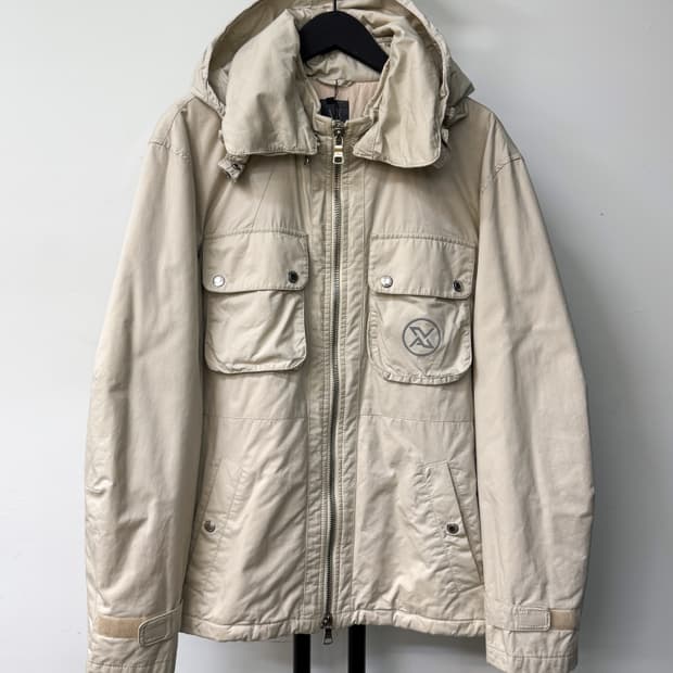 아르마니 익스체인지 AX 리플렉티브 로고 후드 파카