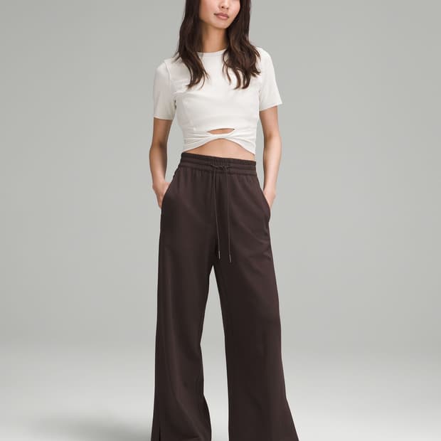 룰루레몬 하이라이즈 와이드 팬츠 M