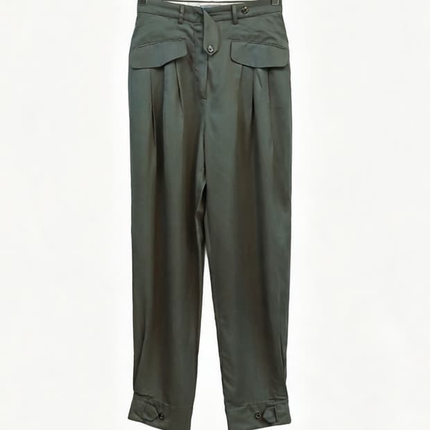 SPORTMAX 견75% 실크혼방 밀리터리 테이퍼드 팬츠 J40(M)