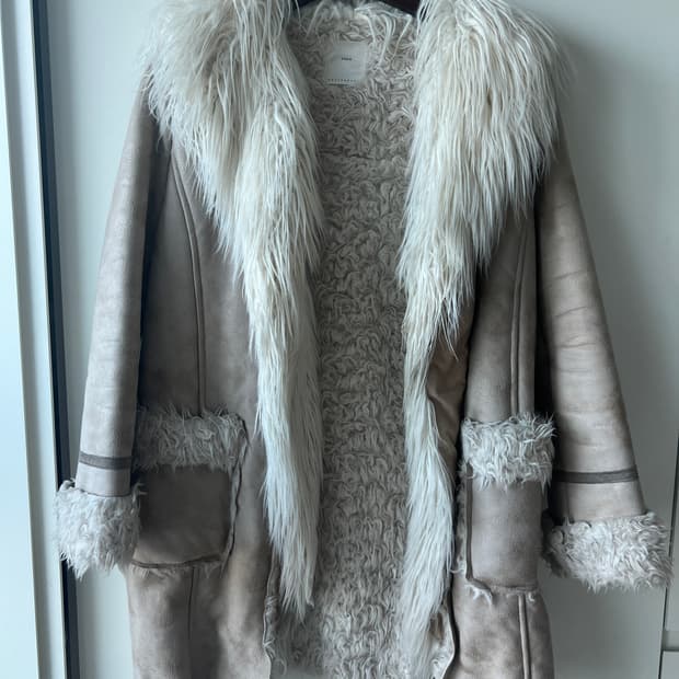 빈티지 무스탕 자켓 faux-shearling jacket