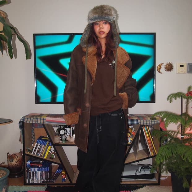 LAPOMME 90s 양가죽 무스탕