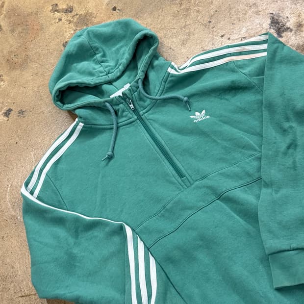 아디다스 민트 후드 반집업