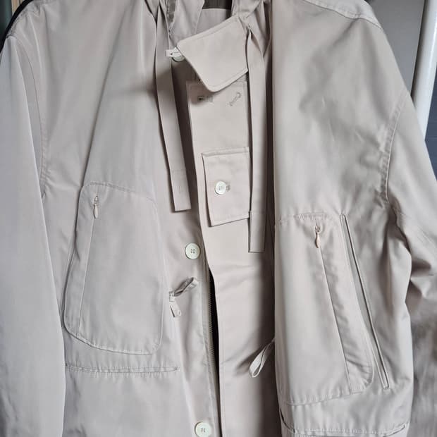 폴리테루 후디드파카 2사이즈 베이지