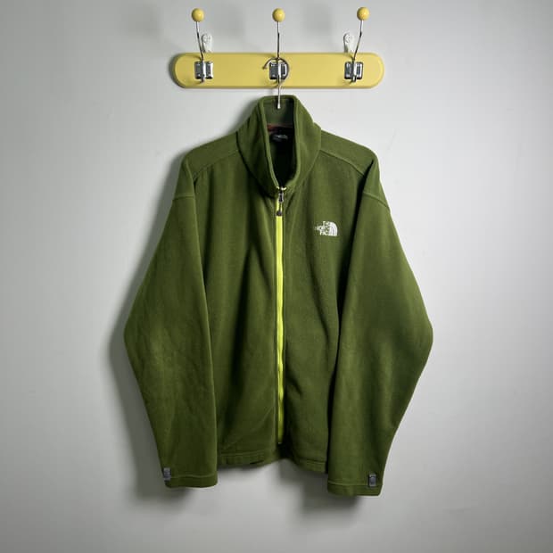 노스페이스 카키 플리스 자켓 XL