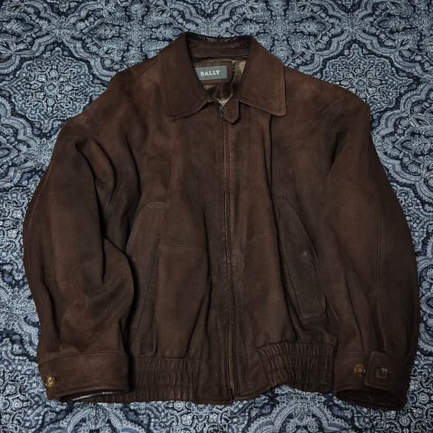 Bally 이태리 디어스킨 웨스턴 블루종 46size