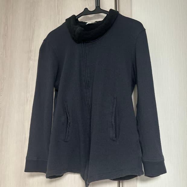 헬무트랭 비대칭 니트 집업