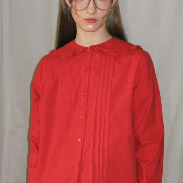 시눈 Round Frill Collar Shirt 새상품
