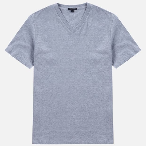 질스튜어트 뉴욕 그레이 브이넥 반팔 티셔츠 