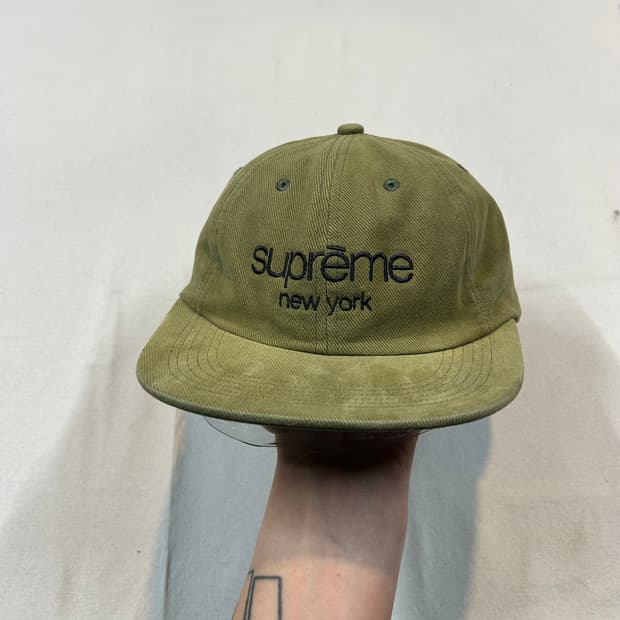 슈프림 6패널 뉴욕 볼캡 올리브 카키 볼캡 모자 캠프캡