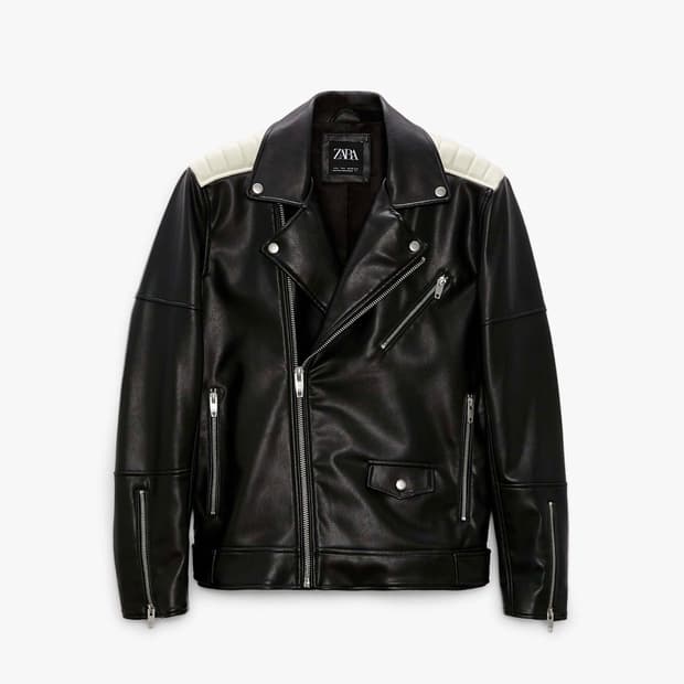 자라 바이커 라이더 자켓 가죽 자켓