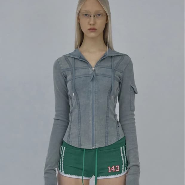 스컬프터 Washed Bondage Hoodie