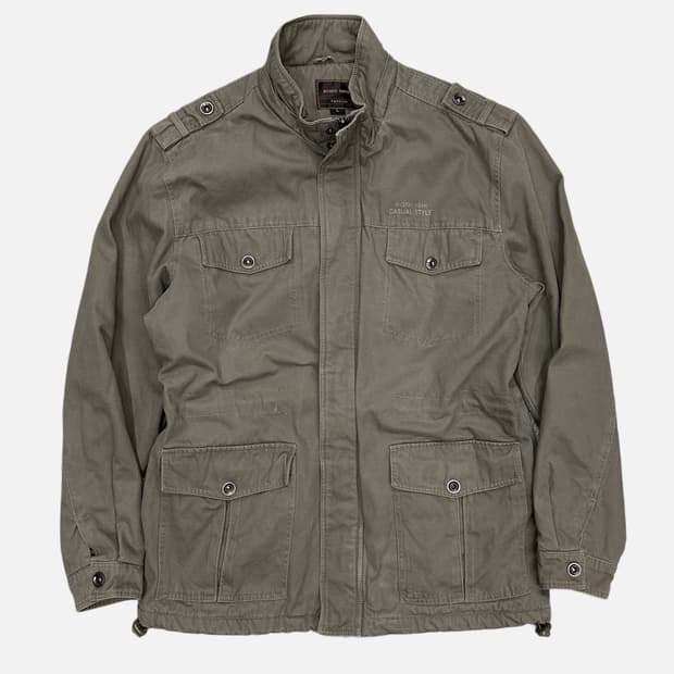 vintage khaki military field jakcet
