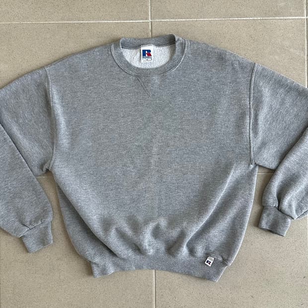 90s 빈티지 러셀 스웻셔츠 그레이 M