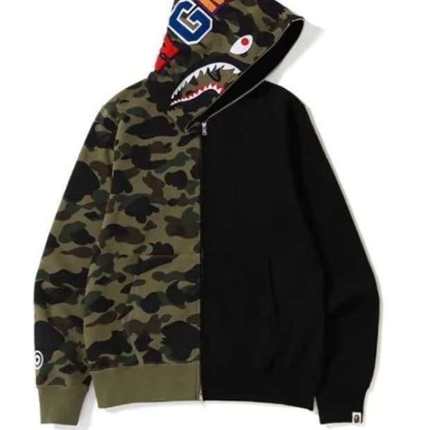 베이프 샤크후드 아수라 녹계 블랙 xl 새상품