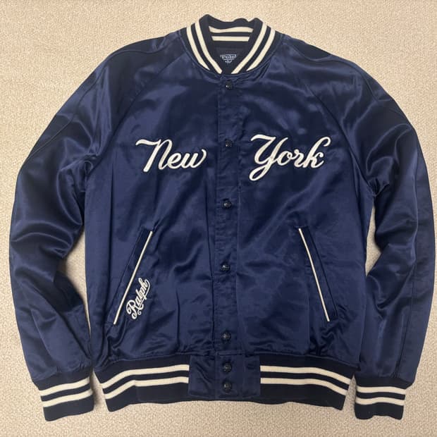 폴로 X 양키스 새틴 바시티 자켓