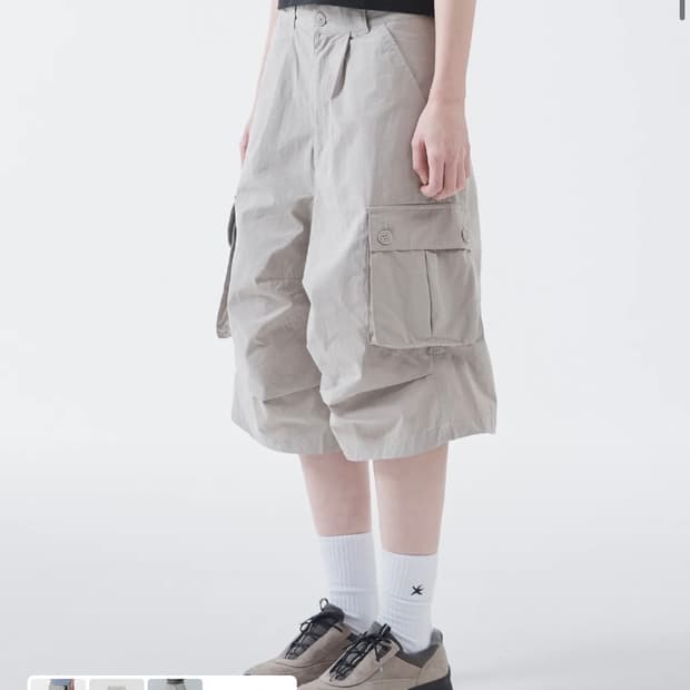 TCM easy cargo half pants (grey beige)