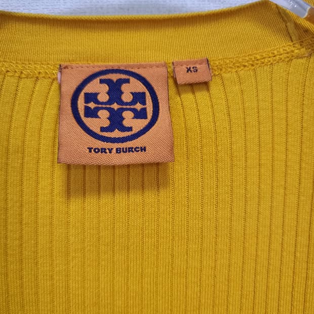 정품 토리버치 금장 골지 가디건 44-날씬66