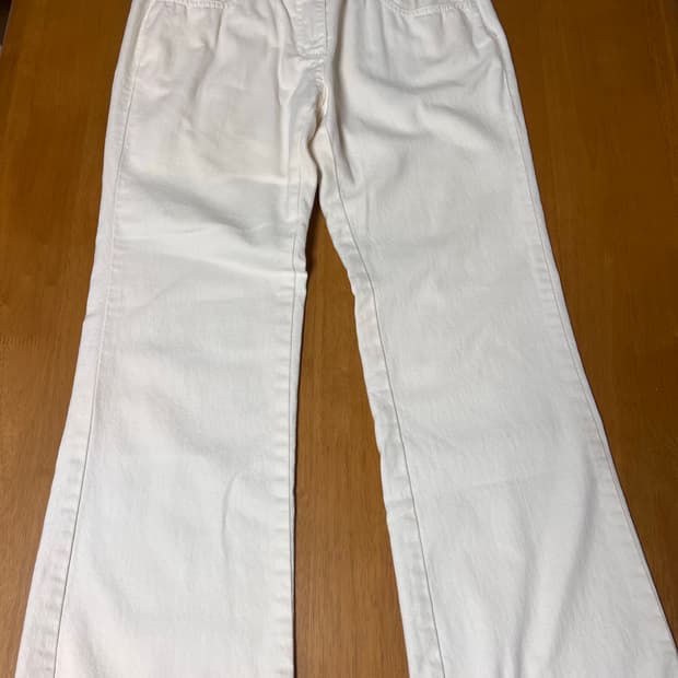 maje 마쥬 화이트 부츠컷 데님 팬츠_43 사이즈