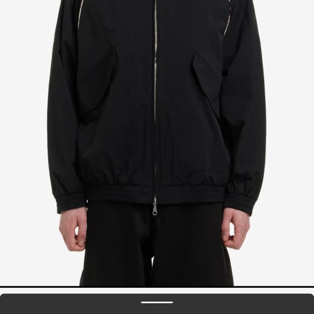 Nostasy 파이핑 트랙 자켓 블랙 S