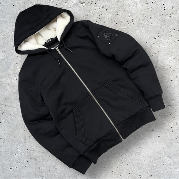 [S] 무스너클 버니 블랙 후드 집업 기모 안감 B695