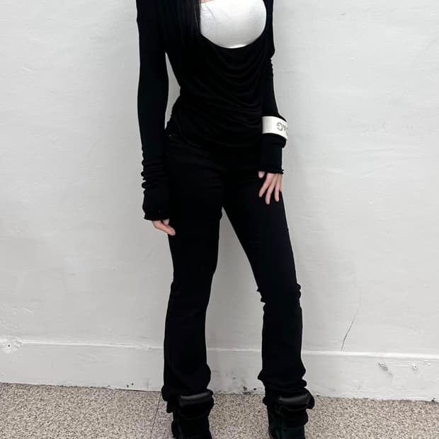 black drape long sleeve