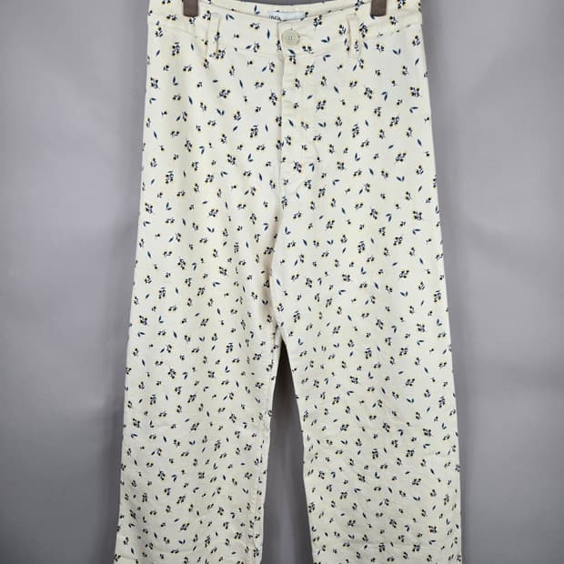 [무료배송]자라 USA12 여성 스판 하이웨이스트 와이드 팬츠 바지